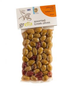 Kreeka oliivide segu: rohelised ja Kalamon, 250g