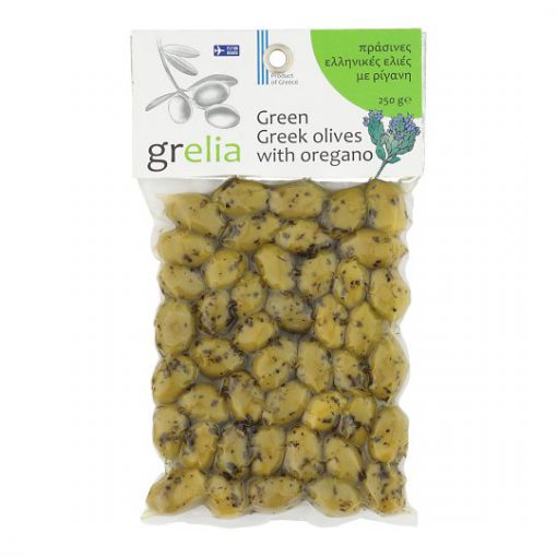 Kreeka rohelised oliivid oregano ehk punemega, 250g