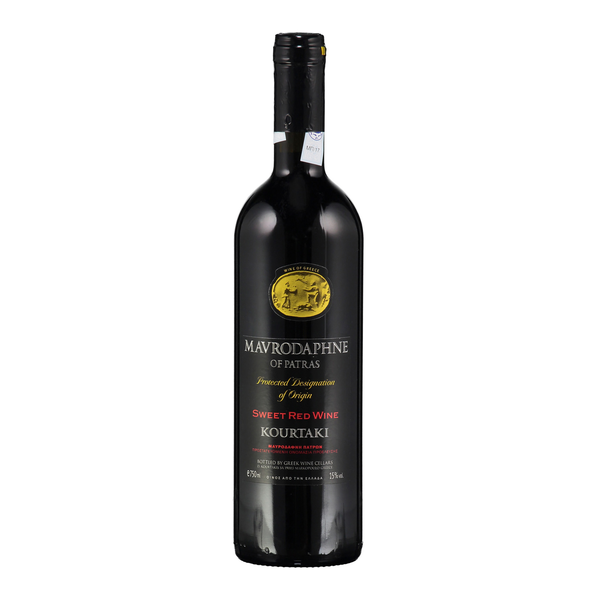 Mavrodaphne of Patras PDO, red sweet wine 75сl Kourtaki, Greece –