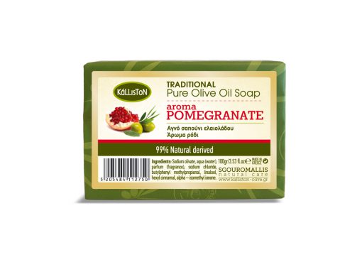 Oliiviöljysaippua granaattiomenan tuoksulla, 100g