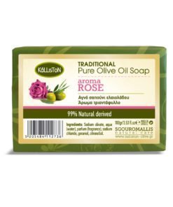 Traditional pure olive oil soap aroma rose 100gr