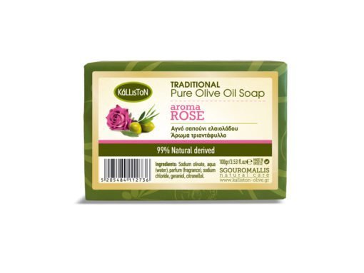 Oliiviõliseep roosi aroomiga 100g