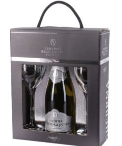Kinkekomplekt Vahuvein Hõbedane/Srebrna Radgonska koos klaasidega, 31,90EUR